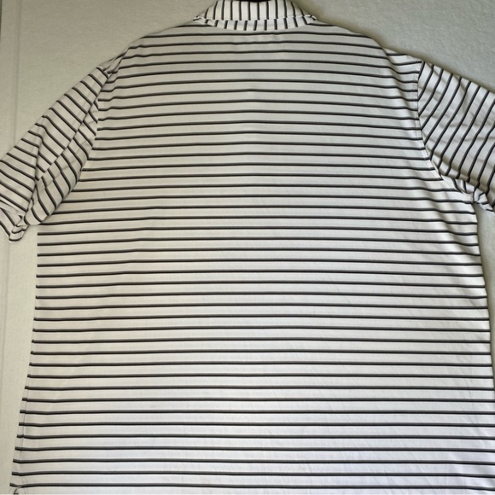 Peter Millar Summer Comfort Feather Logo Golf Polo Shirt Black Gray Mens Size xl - Picture 4 of 7